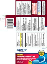 Acetaminophen Pm Extra Strength Tablet Coated Equate Wal