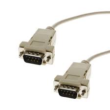 Serial cable with connector DB9 male to male 1.8m - Cablematic