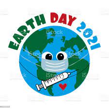 Earth Day 2021 Erdplanet In Gesichtsmaske Mit Impfstoff Stock Vektor Art  und mehr Bilder von Tag der Erde - iStock