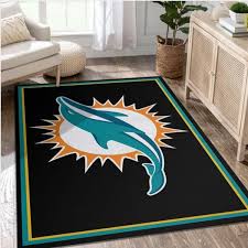 miami dolphins rug football rug floor