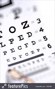 Optometry Eye Exam Chart Conceptual Close Up