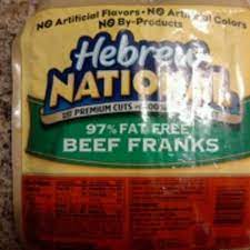 fat free beef franks and nutrition facts