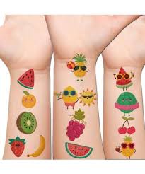 hohamn glitter fruit temporary tattoos