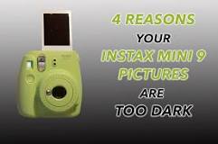 Why are my Instax pictures dark?
