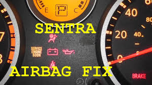 nissan sentra airbag light fix no