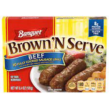 serve beef sausage links frozen