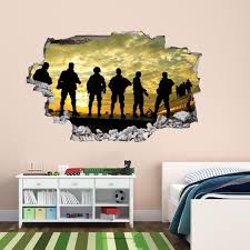 Soldier Army Military Silhouette Wall