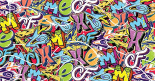 Colorful Graffiti Wall Art Background
