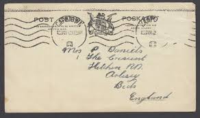 south africa 1942 springbok letter card