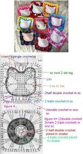 Hello Kitty Granny Square Crochet Miscellaneous Hello
