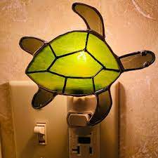 Stained Glass Turtle Night Light Sea