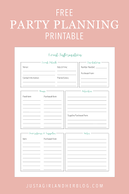 Party Planning Organized With Free Printables The Group Board