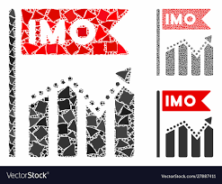 Imo Chart Trend Mosaic Icon Raggy Items Vector Image
