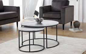 The combination is the epitome of approachable glamour, within a versatile footprint that's beautiful in both roomy and cozy spaces: Bellini Round Nesting Coffee Table White Marble Effect Landlord Furniture Uk