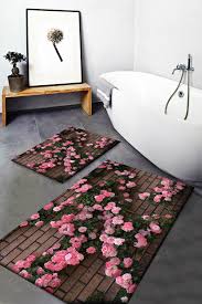 bathroom rug mop toilet set