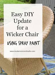 wicker chair made over with paint