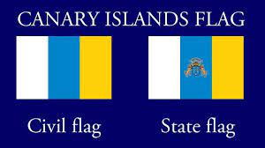 canary islands flag and coats of arms