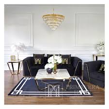 black velvet quilted sofa modern in a