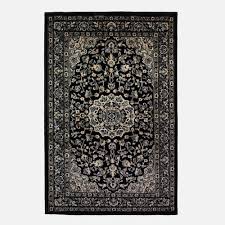 art silk tabriz carpet 2x4 black
