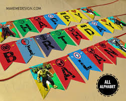 avengers birthday banner happy