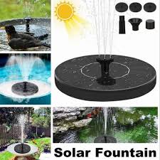 Non Brand Black Solar Water Fountains