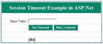 session timeout in asp net using web