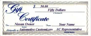 50 dollar ac gift certificate acgc0050