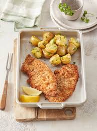 oven baked veal schnitzel license