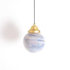 Murano Marbled Glass Globes Pendant