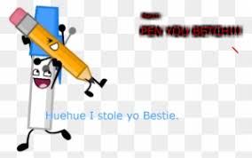 She also appears in battle. I Stole Ur Bestie By Kaptain Klovers Bfdi Pen X Pencil Free Transparent Png Clipart Images Download