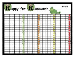 Homework Poster Reward Chart