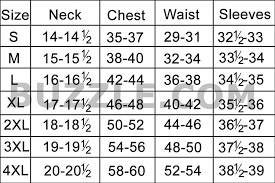 Complete Mens Shirt Size Chart And Sizing Guide All Guys