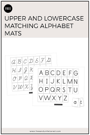 Free shipping over $79 use code: Free Printable Uppercase And Lowercase Matching Alphabet Mats Free And Unfettered