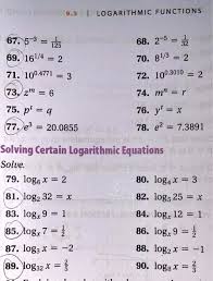 Solved 9 3 Logarithmic Functions 67 5