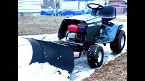 homemade lawn tractor snow plow you
