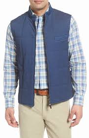 Details About Luciano Barbera New Blue Mens Size Xl Vest Mock Neck Full Zip Jacket 690 753