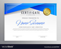 Blue Professional Diploma Certificate Design