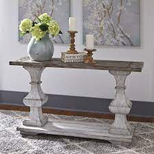Sedona Sofa Table Distressed White By