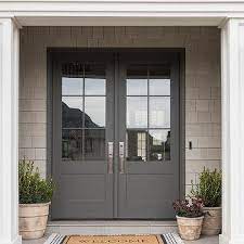 Steel And Seeded Glass Front Door