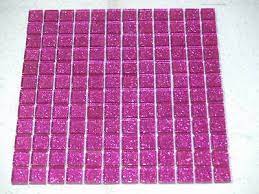 Glitter Pink Glass Mosaic Tile Full