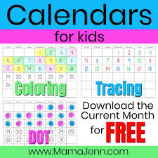Struggling with how to manage the chaos of kids learning from home? Free Calendars For Kids Mama Jenn