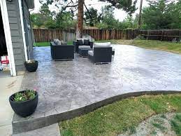 Modern Stamped Concrete Patio Grey