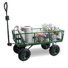 Green Metal Garden Cart