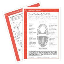 Energy Techniques For Tooth Pain Laminated Chart Sku Dentalpain
