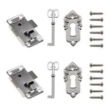 2x vine cabinet door lock set key