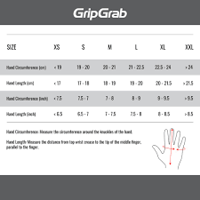Size Guide Unisex Gloves Xs Xxl Gripgrab