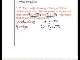 Solving Elimination Word Problem