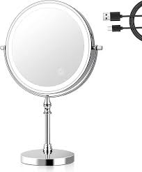 8 inch magnifying makeup mirror led