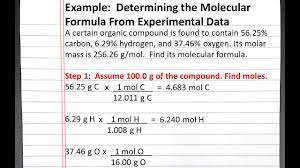 determining molecular formula from