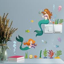 Superdant Cartoon Mermaid Wall